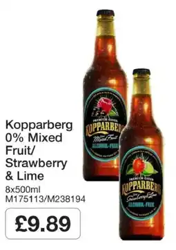 Booker Wholesale Kopparberg mixed fruit strawberry & lime offer