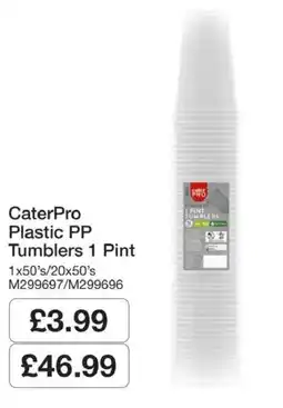 Booker Wholesale CaterPro Plastic PP Tumblers 1 Pint offer