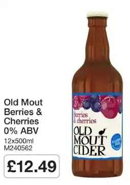 Booker Wholesale Old Mout cider offer