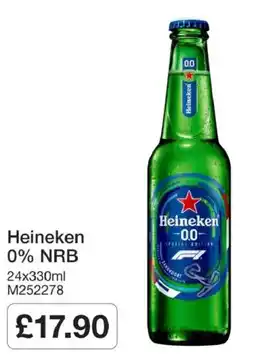 Booker Wholesale Heineken 0% NRB offer