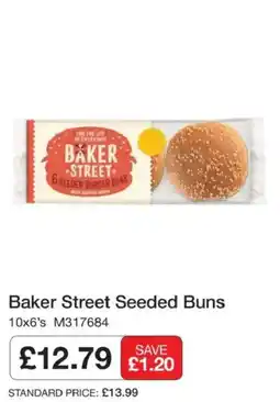 Booker Wholesale Baker Street seeded buns offer