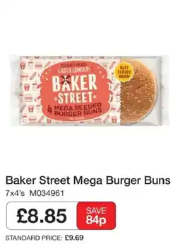 Booker Wholesale Baker Street mega burger buns offer