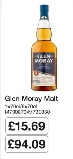 Booker Wholesale Glen Moray Malt offer