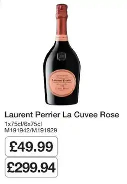 Booker Wholesale Laurent Perrier La Cuvee Rose offer