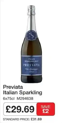 Booker Wholesale Previata Italian Sparkling offer