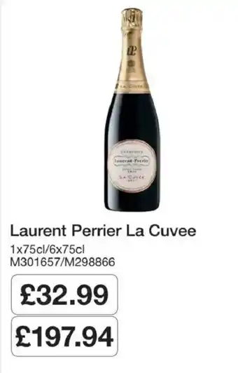 Booker Wholesale Laurent Perrier La Cuvee offer