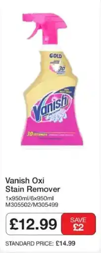 Booker Wholesale Vanish Oxi Stain Remover offer