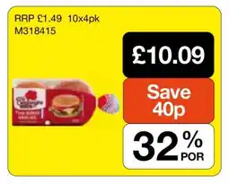 Makro Warburtons Burger Buns offer