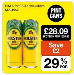 Makro Holsten Pils Pint Cans offer