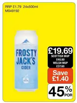 Makro Frosty Jack's Cider offer