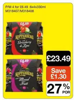 Makro Kopparberg Strawberry & Lime / Mixed Fruit offer