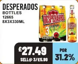 Bestway Desperados bottles offer