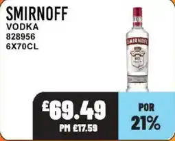 Bestway Smirnoff vodka offer
