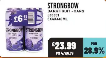 Bestway Strongbow dark fruit cider offer
