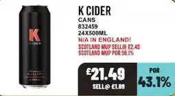 Bestway K cider cans offer