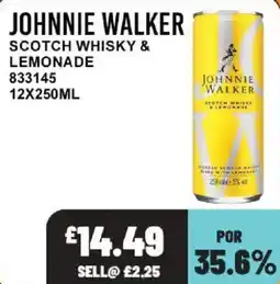 Bestway Johnnie Walker scotch whisky & lemonade offer