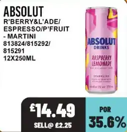 Bestway Absolut raspberry lemonade offer