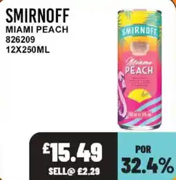 Bestway Smirnoff miami peach offer