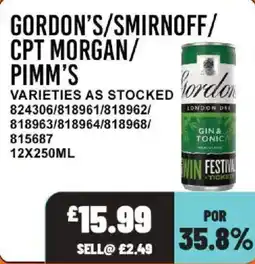 Bestway Gordon's gin & tonic offer