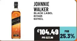 Bestway Johnnie Walker black label offer
