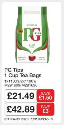Makro PG Tips 1 Cup Tea Bags offer