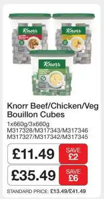 Makro Knorr Beef/Chicken/Veg Bouillon Cubes offer