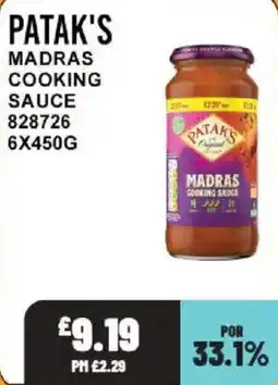 Bestway Patak's madras cooking sauce offer