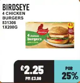 Bestway Birdseye 4 chicken burgers offer