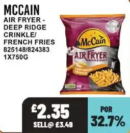 Bestway McCain air fryer deep ridge crinkle french fries offer