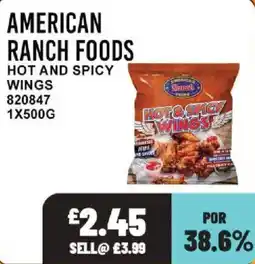 Bestway American ranch foods hot and spicy wings offer