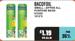Bestway Bacofoil zipper all purpose bags offer