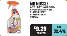 Bestway Mr Muscle platinum bathroom cleaner offer