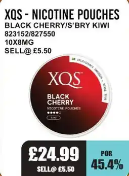 Bestway Xqs nicotine pouches black cherry offer