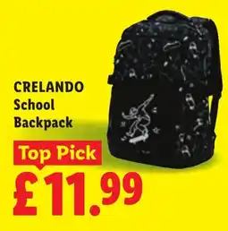 Lidl Crelando school backpack offer