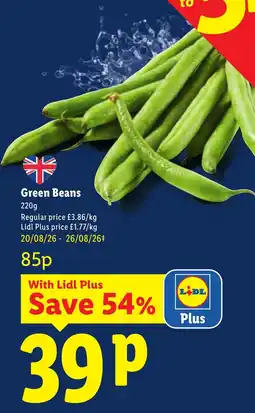 Lidl Green Beans offer