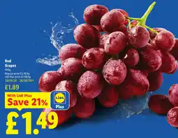 Lidl Red Grapes offer