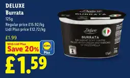Lidl Deluxe burrata offer