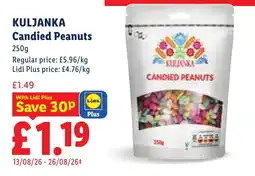 Lidl Kuljanka candied peanuts offer