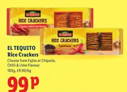 Lidl El Tequito rice crackers offer
