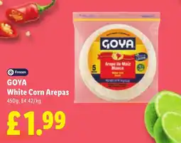 Lidl Goya white corn arepas offer
