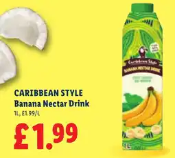 Lidl Caribbean Style Banana Nectar Drink offer