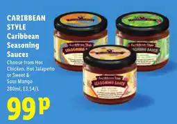Lidl Caribbean style caribbean seasoning sauces offer