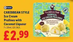 Lidl Caribbean style tropical ice cream pralines offer