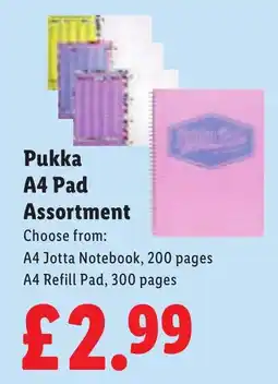 Lidl Pukka A4 Pad Assortment offer