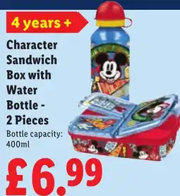Lidl Character Sandwich Box with Water Bottle offer