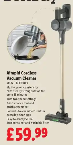 Lidl Airapid cordless vacuum cleaner offer