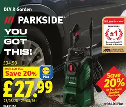 Lidl Parkside pressure washer offer