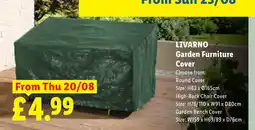Lidl Livarno Garden Furniture Cover offer