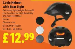 Lidl Cycle Helmet with Rear Light offer