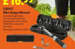 Lidl Crivit bike torque wrench offer